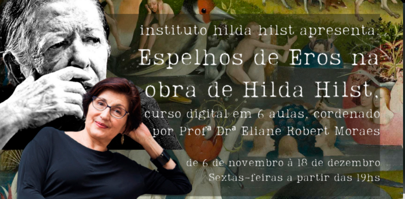 Banner do curso Espelhos de Eros na obra de Hilda Hilst